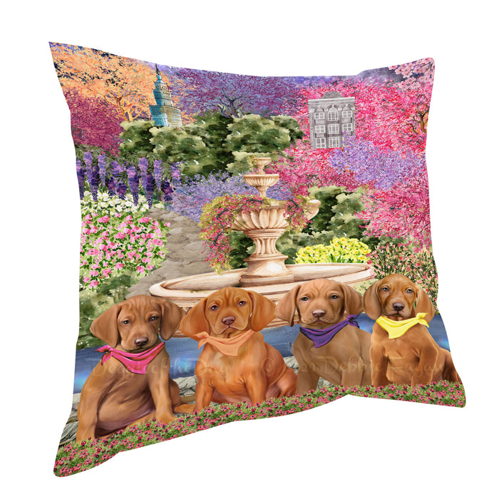 Vizsla Throw Pillow, Explore a Variety of Custom Designs, Personalized, Cushion for Sofa Couch Bed Pillows, Pet Gift for Dog Lovers