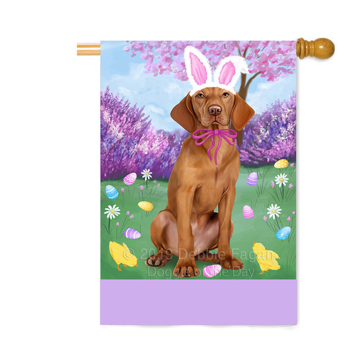 Personalized Easter Holiday Vizsla Dog Custom House Flag FLG-DOTD-A59107