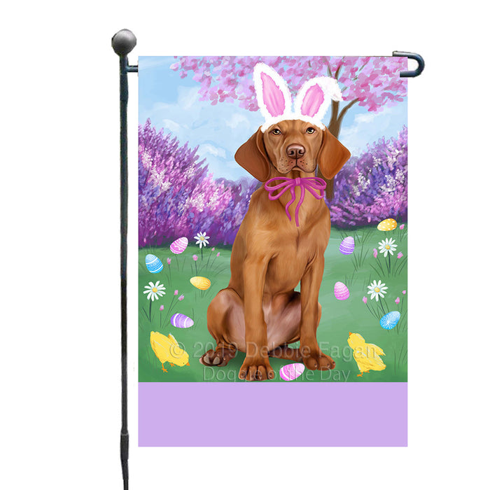Personalized Easter Holiday Vizsla Dog Custom Garden Flags GFLG-DOTD-A59051