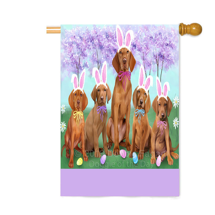 Personalized Easter Holiday Vizsla Dogs Custom House Flag FLG-DOTD-A59108