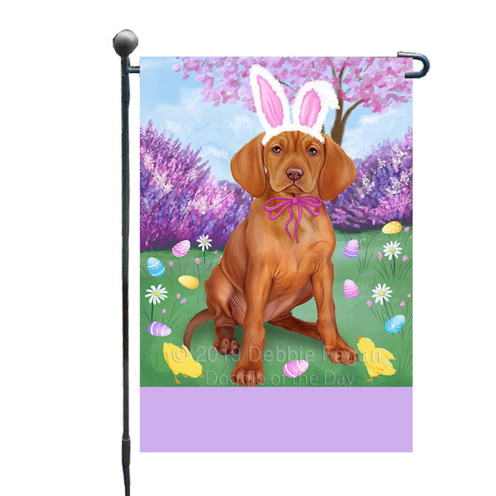 Personalized Easter Holiday Vizsla Dog Custom Garden Flags GFLG-DOTD-A59053