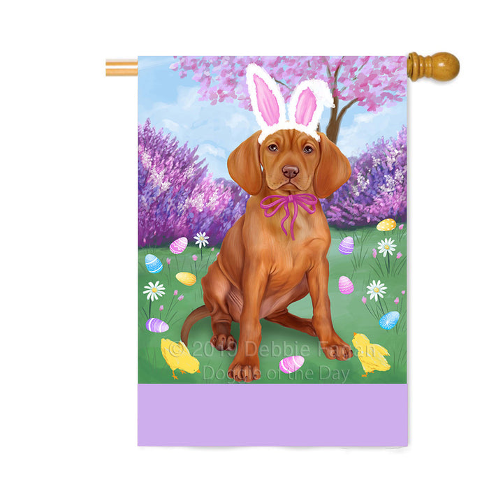 Personalized Easter Holiday Vizsla Dog Custom House Flag FLG-DOTD-A59109