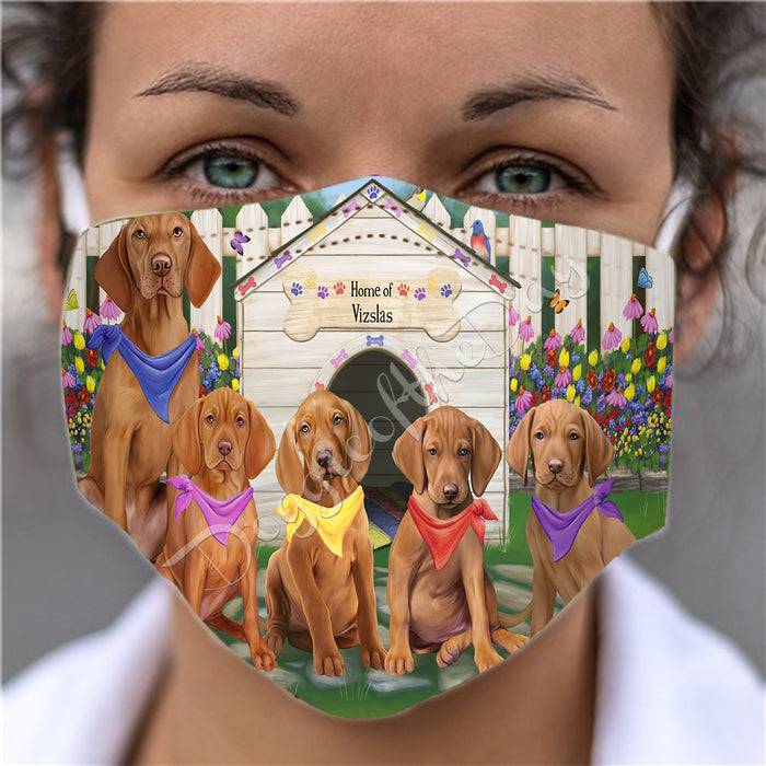 Spring Dog House Vizsla Dogs Face Mask FM48843