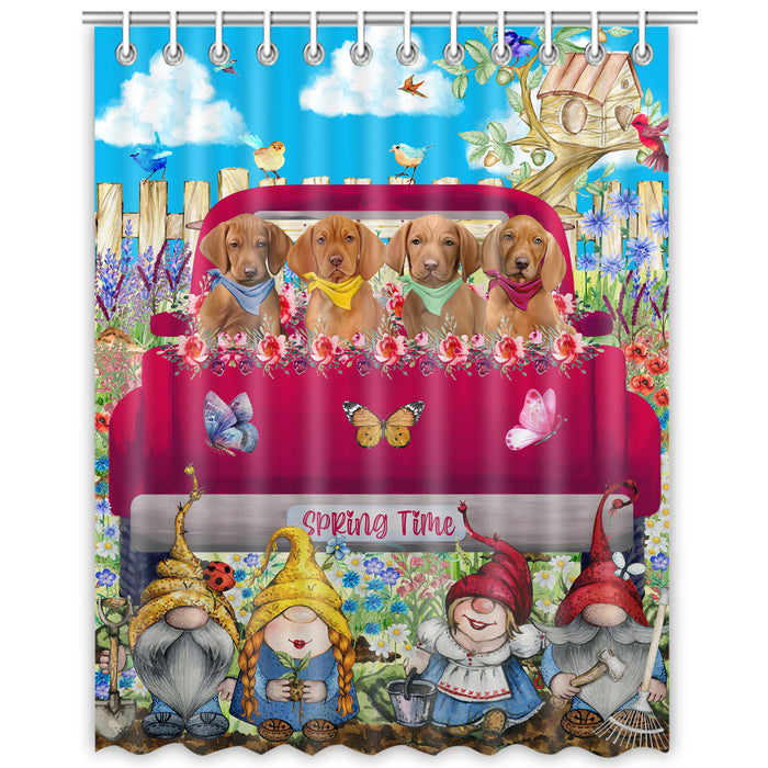 Vizsla Shower Curtain: Explore a Variety of Designs, Custom, Personalized, Waterproof Bathtub Curtains for Bathroom with Hooks, Gift for Dog and Pet Lovers