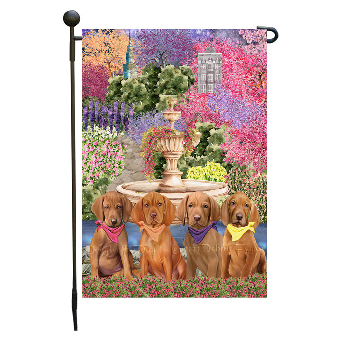 Vizsla Dogs Garden Flag: Explore a Variety of Designs, Weather Resistant, Double-Sided, Custom, Personalized, Outside Garden Yard Decor, Flags for Dog and Pet Lovers