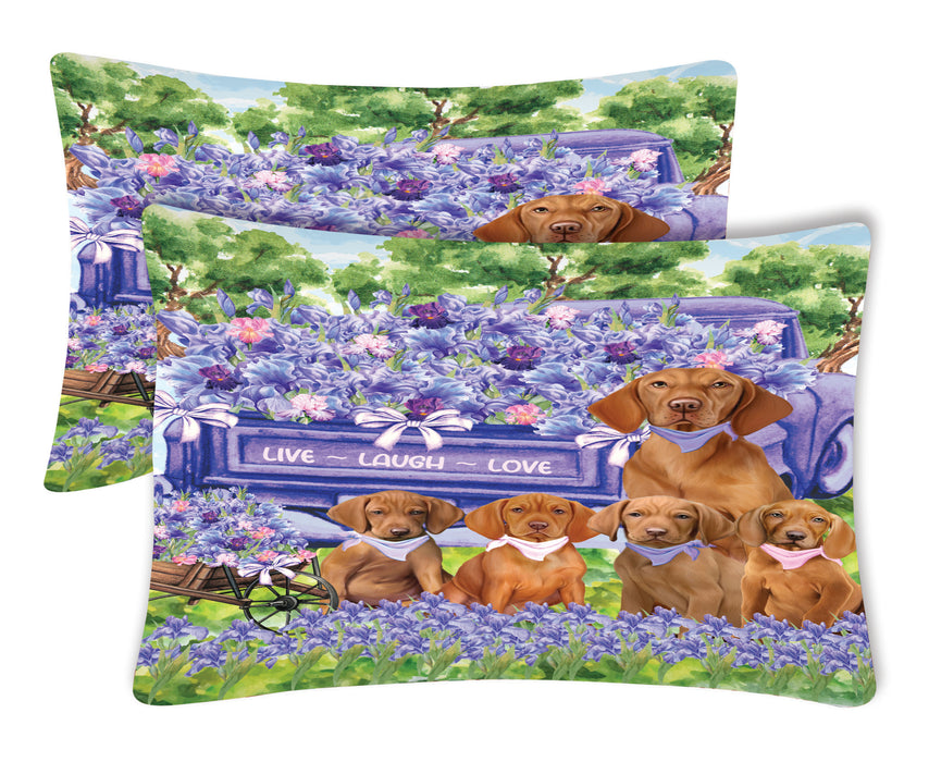 Vizsla Pillow Case, Explore a Variety of Designs, Personalized, Soft and Cozy Pillowcases Set of 2, Custom, Dog Lover's Gift