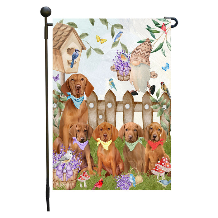 Vizsla Dogs Garden Flag: Explore a Variety of Designs, Custom, Personalized, Weather Resistant, Double-Sided, Outdoor Garden Yard Decor for Dog and Pet Lovers