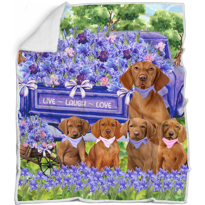 Vizsla Bed Blanket, Explore a Variety of Designs, Custom, Soft and Cozy, Personalized, Throw Woven, Fleece and Sherpa, Gift for Pet and Dog Lovers