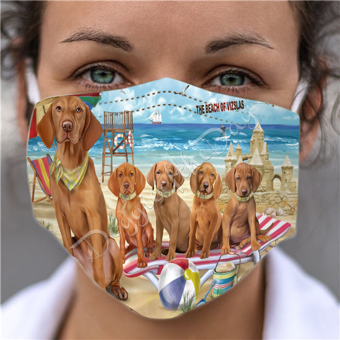 Pet Friendly Beach Vizsla Dogs Face Mask FM49151