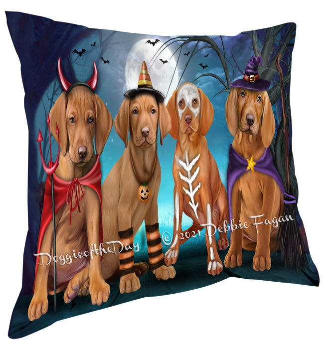 Happy Halloween Trick or Treat Vizsla Dogs Pillow with Top Quality High-Resolution Images - Ultra Soft Pet Pillows for Sleeping - Reversible & Comfort - Ideal Gift for Dog Lover - Cushion for Sofa Couch Bed - 100% Polyester, PILA88603