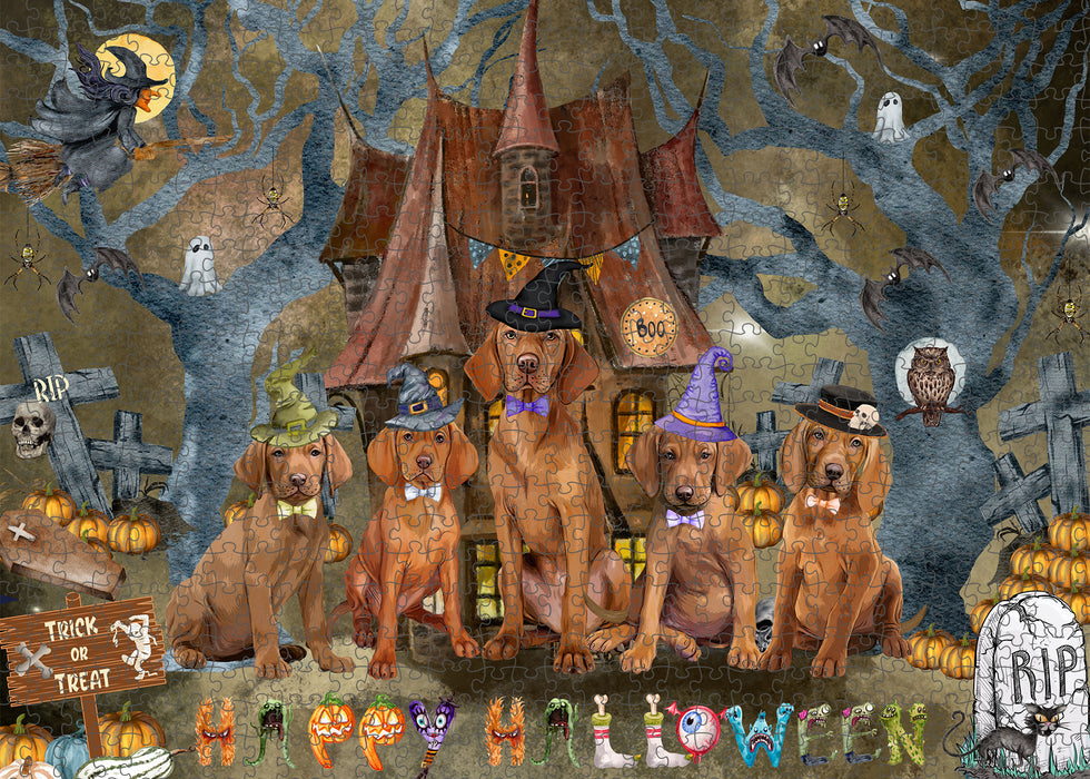 Vizsla Jigsaw Puzzle: Explore a Variety of Designs, Interlocking Halloween Puzzles for Adult, Custom, Personalized, Pet Gift for Dog Lovers