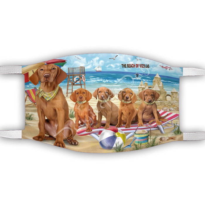 Pet Friendly Beach Vizsla Dogs Face Mask FM49151