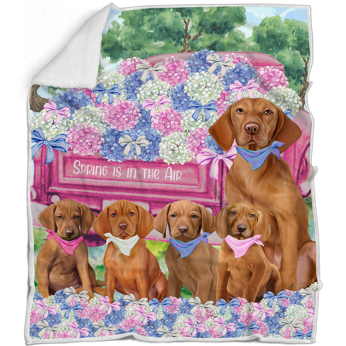 Vizsla Blanket: Explore a Variety of Personalized Designs, Bed Cozy Sherpa, Fleece and Woven, Custom Dog Gift for Pet Lovers