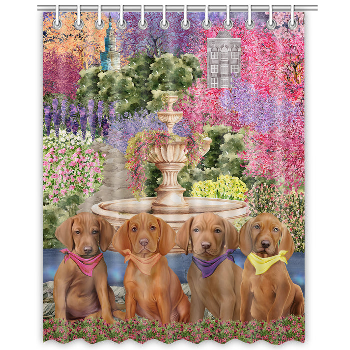 Vizsla Shower Curtain: Explore a Variety of Designs, Custom, Personalized, Waterproof Bathtub Curtains for Bathroom with Hooks, Gift for Dog and Pet Lovers