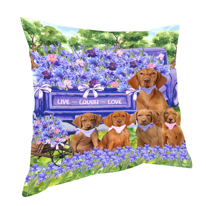 Vizsla Pillow, Cushion Throw Pillows for Sofa Couch Bed, Explore a Variety of Designs, Custom, Personalized, Dog and Pet Lovers Gift