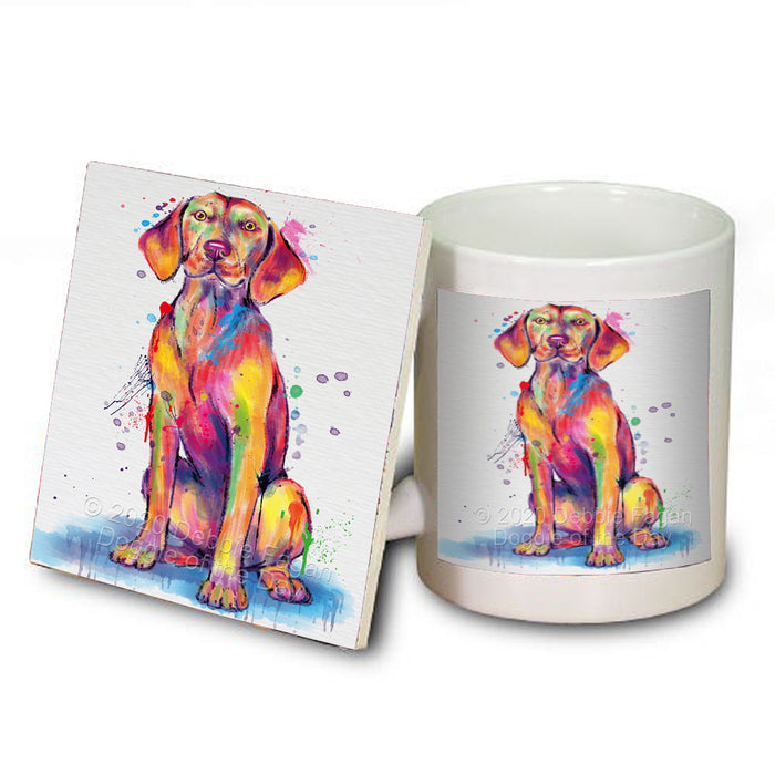 Watercolor Vizsla Dog Coasters Set of 4 CSTA57671