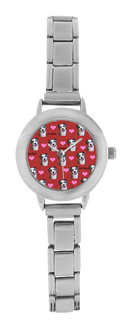 Custom Add Your Photo Here PET Dog Cat Photos on Women's Italian Charm Watch