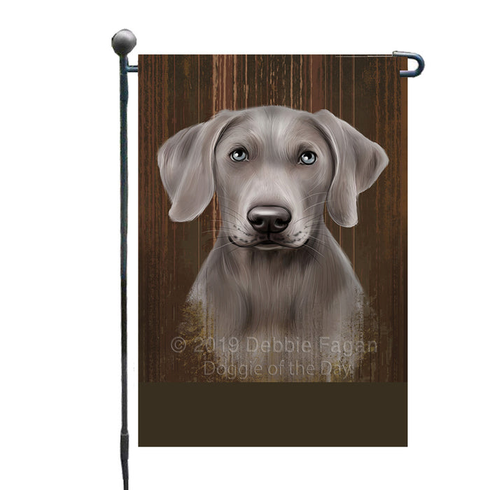 Personalized Rustic Weimaraner Dog Custom Garden Flag GFLG63662