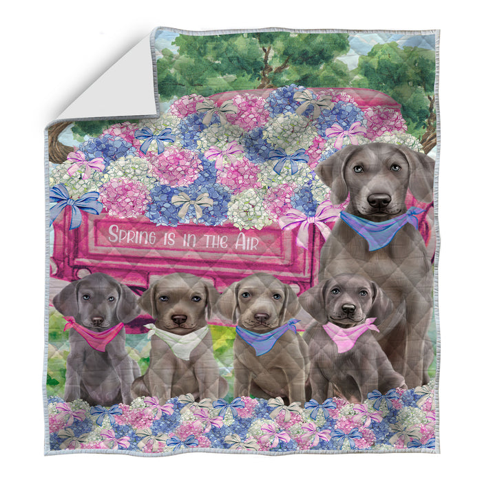 Weimaraner Bed Quilt, Explore a Variety of Designs, Personalized, Custom, Bedding Coverlet Quilted, Pet and Dog Lovers Gift