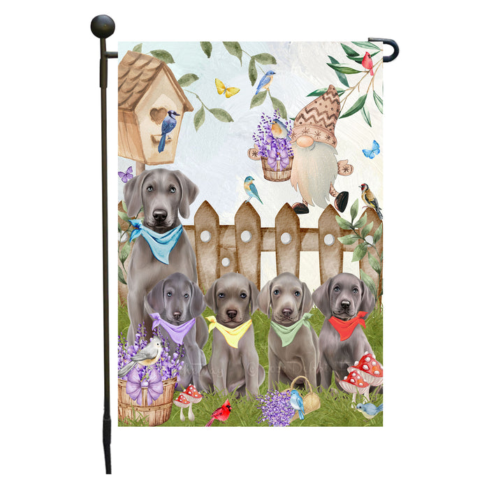 Weimaraner Dogs Garden Flag: Explore a Variety of Designs, Custom, Personalized, Weather Resistant, Double-Sided, Outdoor Garden Yard Decor for Dog and Pet Lovers