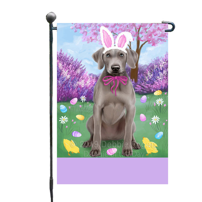 Personalized Easter Holiday Weimaraner Dog Custom Garden Flags GFLG-DOTD-A59054
