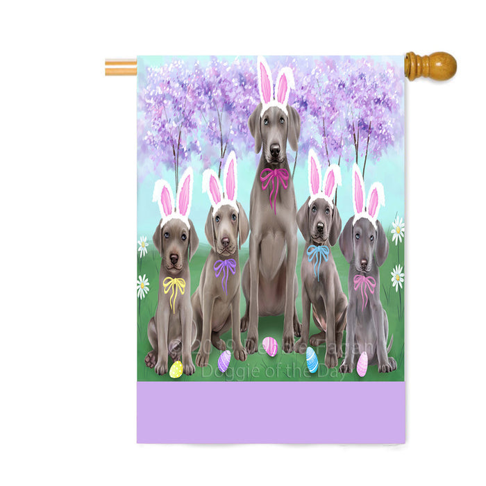 Personalized Easter Holiday Weimaraner Dogs Custom House Flag FLG-DOTD-A59111