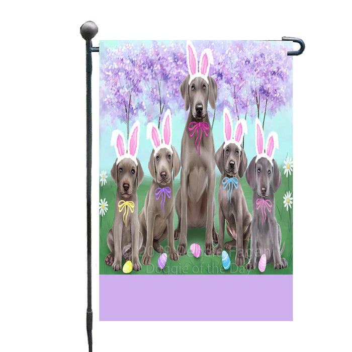 Personalized Easter Holiday Weimaraner Dogs Custom Garden Flags GFLG-DOTD-A59055