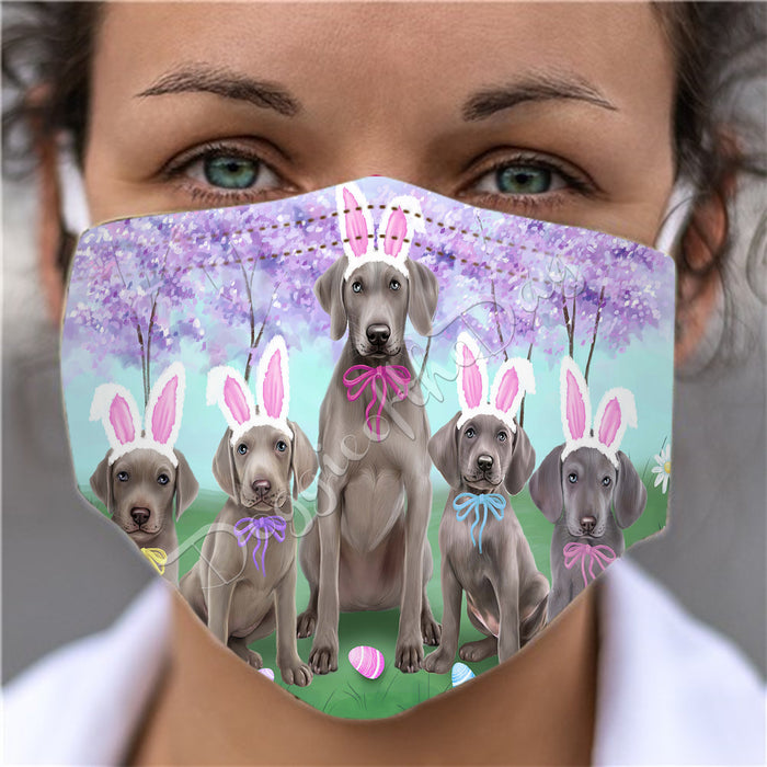 Easter Holiday Weimaraner Dogs Face Mask FM49648