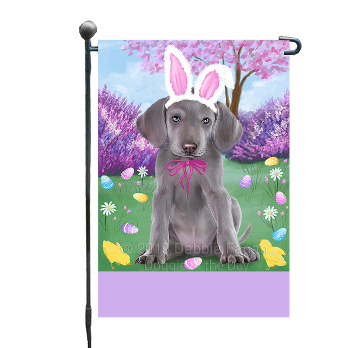 Personalized Easter Holiday Weimaraner Dog Custom Garden Flags GFLG-DOTD-A59056