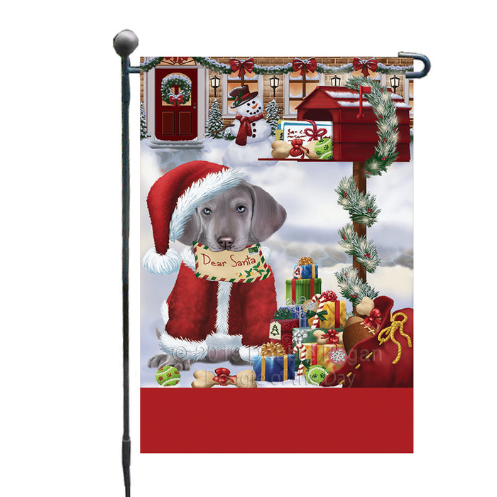 Personalized Happy Holidays Mailbox Weimaraner Dog Christmas Custom Garden Flags GFLG-DOTD-A59980