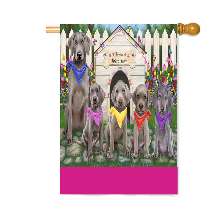 Personalized Spring Dog House Weimaraner Dogs Custom House Flag FLG-DOTD-A63092