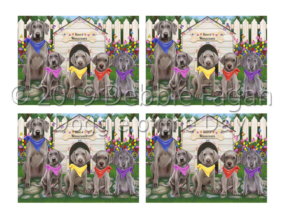 Spring Dog House Weimaraner Dogs Placemat