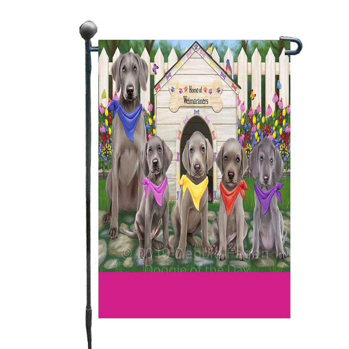 Personalized Spring Dog House Weimaraner Dogs Custom Garden Flags GFLG-DOTD-A63036