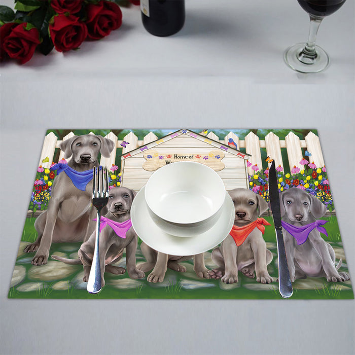 Spring Dog House Weimaraner Dogs Placemat