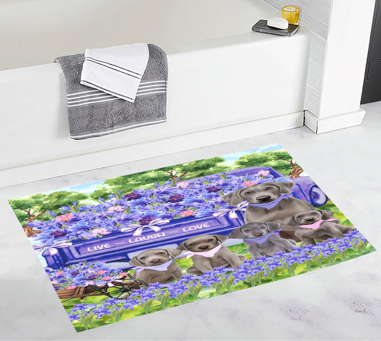 Weimaraner Bath Mat: Explore a Variety of Designs, Custom, Personalized, Non-Slip Bathroom Floor Rug Mats, Gift for Dog and Pet Lovers