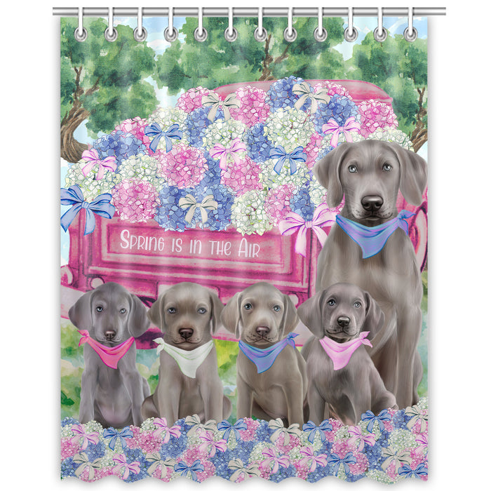 Weimaraner Shower Curtain, Explore a Variety of Custom Designs, Personalized, Waterproof Bathtub Curtains with Hooks for Bathroom, Gift for Dog and Pet Lovers