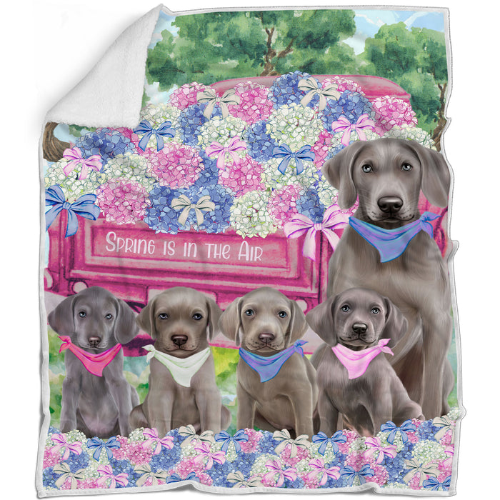 Weimaraner Blanket: Explore a Variety of Personalized Designs, Bed Cozy Sherpa, Fleece and Woven, Custom Dog Gift for Pet Lovers