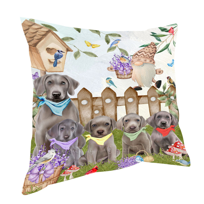 Weimaraner Throw Pillow, Explore a Variety of Custom Designs, Personalized, Cushion for Sofa Couch Bed Pillows, Pet Gift for Dog Lovers