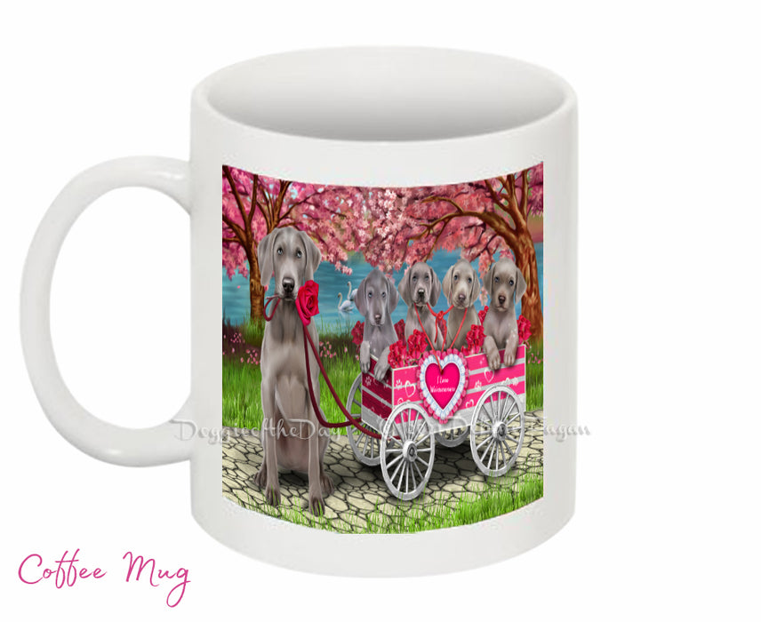 Mother's Day Gift Basket Weimaraner Dogs Blanket, Pillow, Coasters, Magnet, Coffee Mug and Ornament