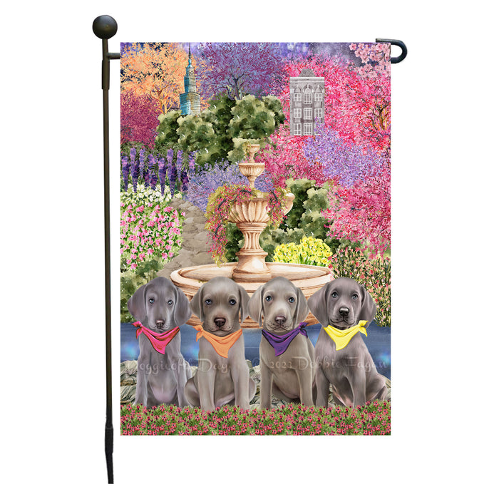 Weimaraner Dogs Garden Flag: Explore a Variety of Designs, Weather Resistant, Double-Sided, Custom, Personalized, Outside Garden Yard Decor, Flags for Dog and Pet Lovers