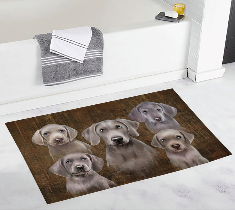 Rustic Weimaraner Dogs Bath Mat
