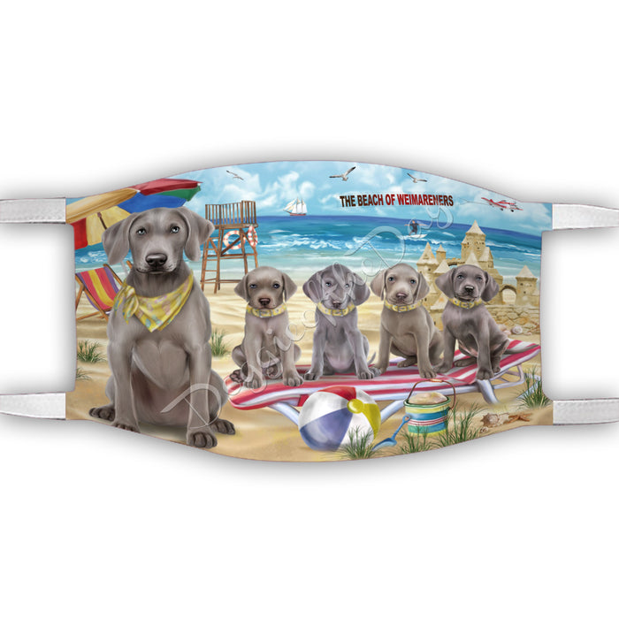 Pet Friendly Beach Weimaraner Dogs Face Mask FM49152