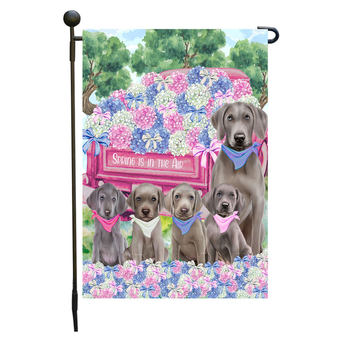 Weimaraner Dogs Garden Flag: Explore a Variety of Personalized Designs, Double-Sided, Weather Resistant, Custom, Outdoor Garden Yard Decor for Dog and Pet Lovers