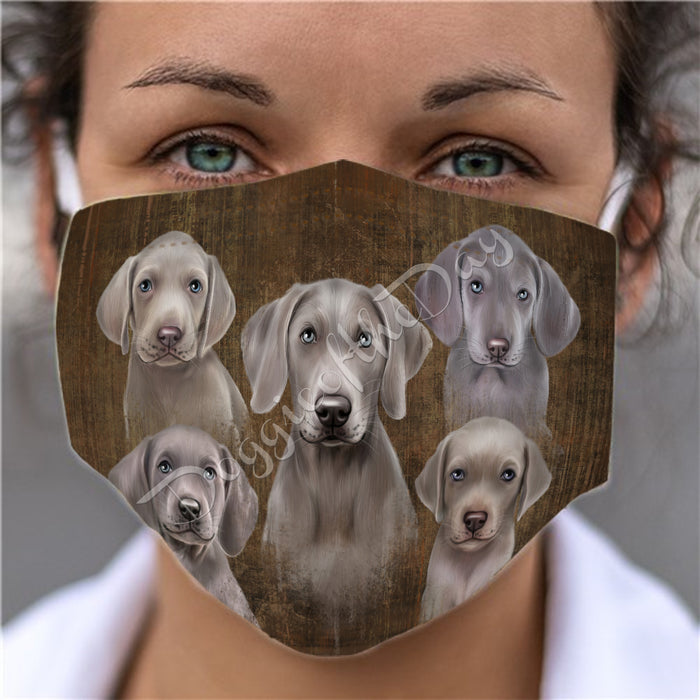 Rustic Weimaraner Dogs Face Mask FM50100