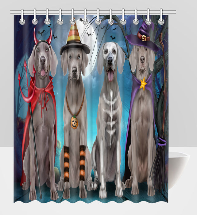 Halloween Trick or Teat Weimaraner Dogs Shower Curtain