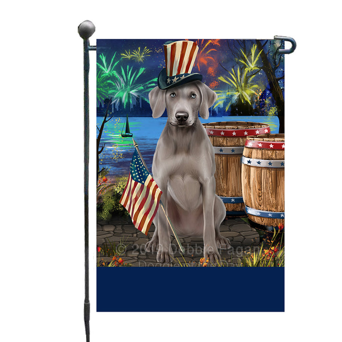 Personalized 4th of July Firework Weimaraner Dog Custom Garden Flags GFLG-DOTD-A58153