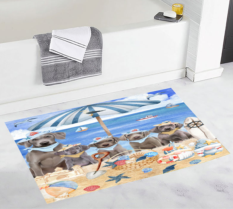 Weimaraner Bath Mat: Non-Slip Bathroom Rug Mats, Custom, Explore a Variety of Designs, Personalized, Gift for Pet and Dog Lovers