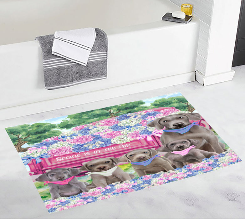 Weimaraner Bath Mat: Non-Slip Bathroom Rug Mats, Custom, Explore a Variety of Designs, Personalized, Gift for Pet and Dog Lovers