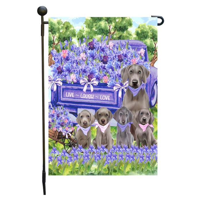 Weimaraner Dogs Garden Flag for Dog and Pet Lovers, Explore a Variety of Designs, Custom, Personalized, Weather Resistant, Double-Sided, Outdoor Garden Yard Decoration