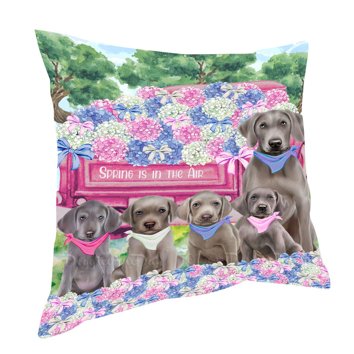Weimaraner Throw Pillow, Explore a Variety of Custom Designs, Personalized, Cushion for Sofa Couch Bed Pillows, Pet Gift for Dog Lovers